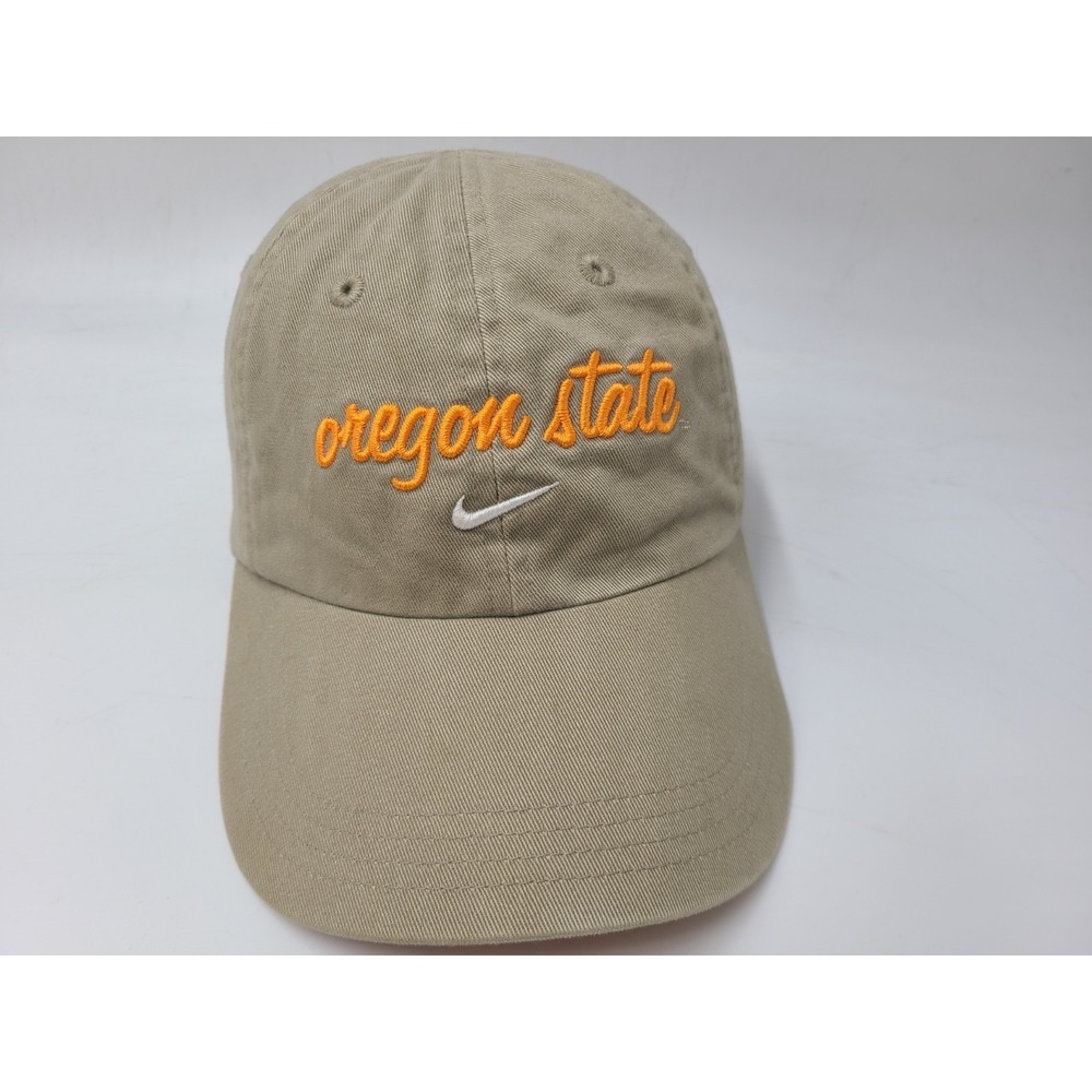 Oregon State Beavers Nike Center Swoosh Camo Brim Strapback Hat Cap NCAA Beige
